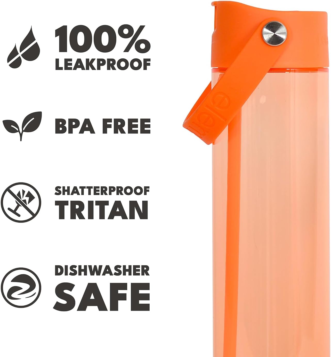 26oz Tritan Plastic Water Bottle 2 Pack