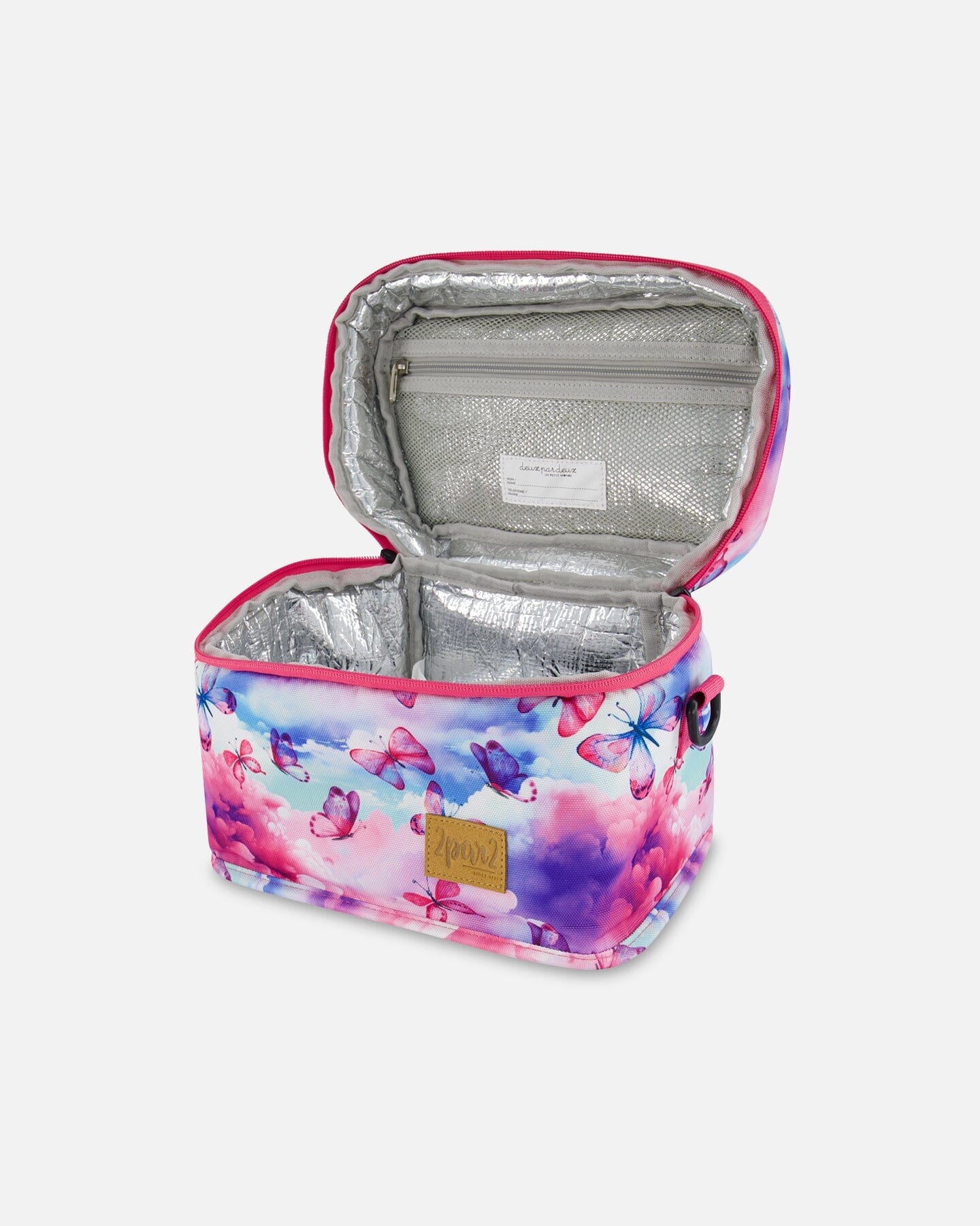 Lunch Box Butterflies On Multicolored And Vibrant Pink Background by Deux par Deux