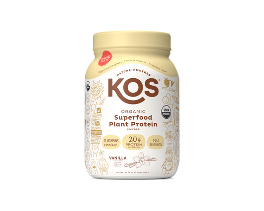KOS Organic Plant Protein, Vanilla, 28 Servings by KOS.com