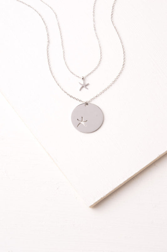 Community Silver Starfish Pendant Necklace Set by Starfish Project
